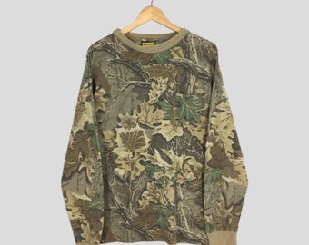 Vintage 90s Jerzees Mossy Oak Camo Sweatshirt Xlarge Outdoor