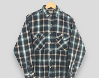 Vintage 1990s Five Brother Plaid Button up Shirt / Made in USA