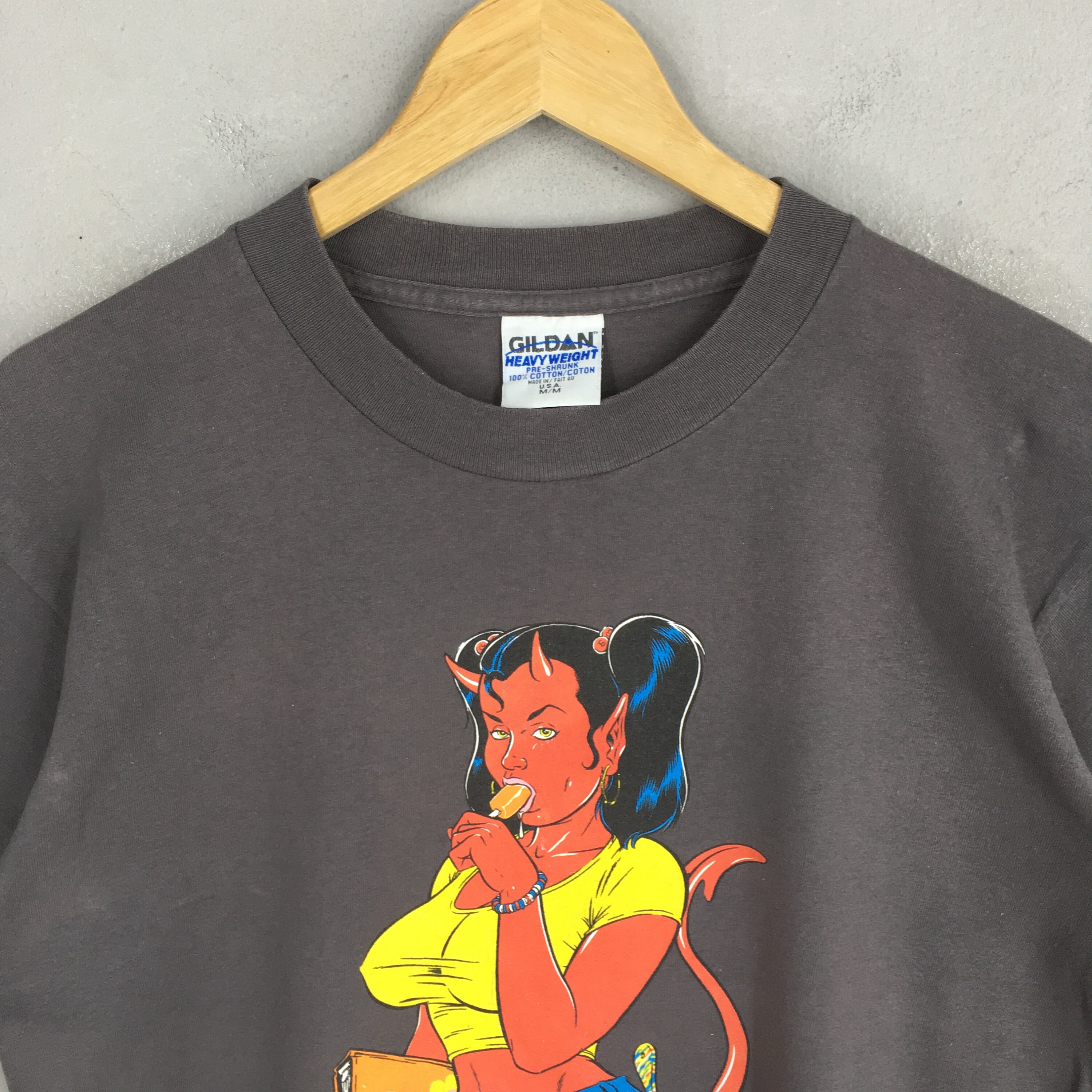 Vintage 90's Coop Stone Temple Pilots Pop Art Devil Girl T Shirt