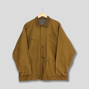 Vintage Kearney House Denim Workers Jacket Medium American Denim Chore Jacket Workwear Labour Coat Men Field Brown Jeans Jacket Size M