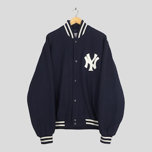 Vintage 90s New York Yankees MLB Varsity Jacket XLarge Yankees Baseball Team Jumper New York Yankees Majestic Jacket NY Yankees Wool Coat XL