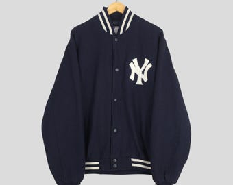 Vintage JH Design Varsity Jacket 3XL 90s Bomber New York Yankees