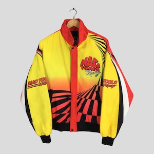 Vintage Swingster Mac Tools Nascar Racing Team Multicolor Jacket Medium Nhra Racing Bomber Jacket Mac Tools Mechanics Retro Outerwear Size M