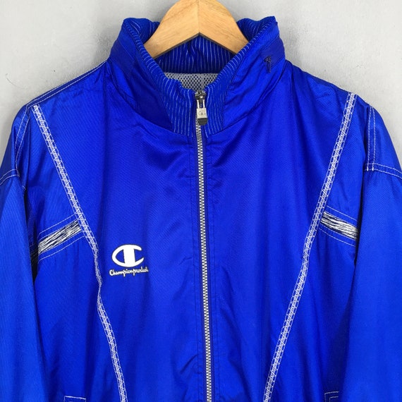 Vintage 90s Champion Light Jacket Blue Windbreaker Xlarge Champion