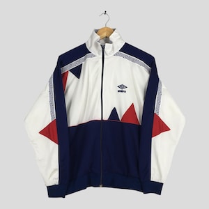 Vintage 1990&#39;s Umbro Windbreaker Jacket Large Umbro Sportswear Multicolor Jacket Umbro Training Wear Football Kits Light Zipper Track Suit L
