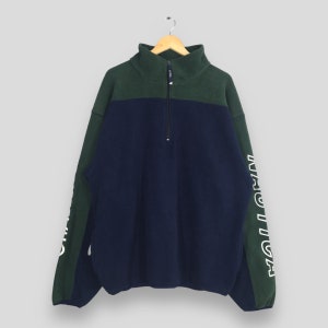 Vintage Nautica Challenge Fleece Jacket XLarge Nautica Sportswear Pullover Nautica Polartec Multicolor Deep Pile Fleece Half Zip Sweater XL