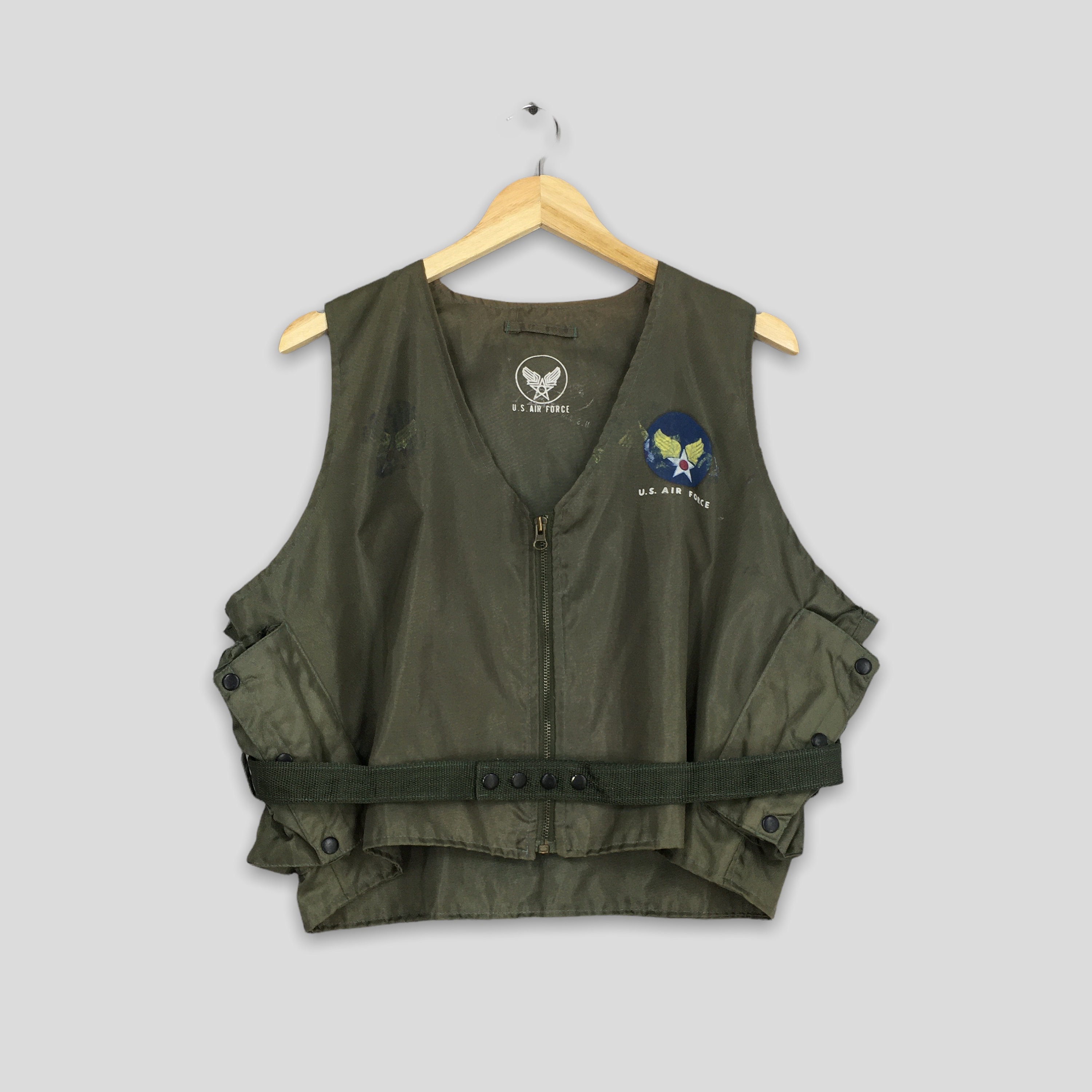 Vintage 80's US Air Force Vest Jacket Medium Flight Jacket