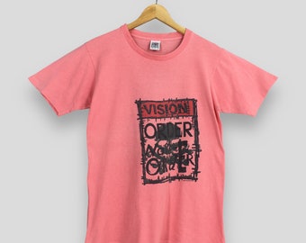 Vintage 90's Vision Street Wear Pink T Shirt Medium Skull