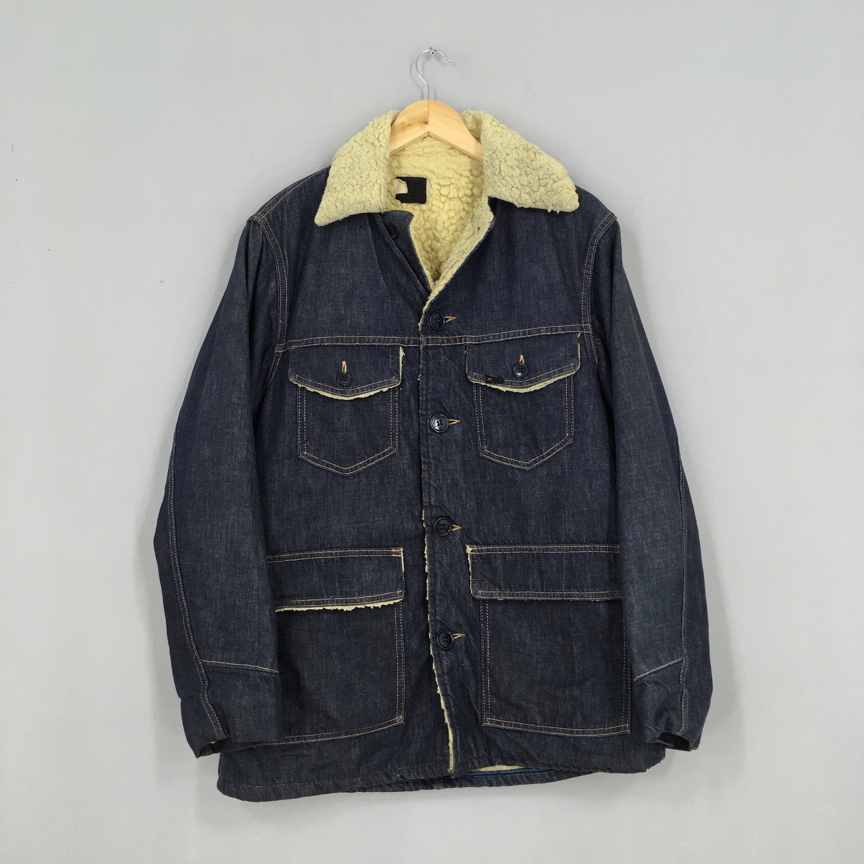 Vintage 80s Sears Roebuck Sherpa Blue 