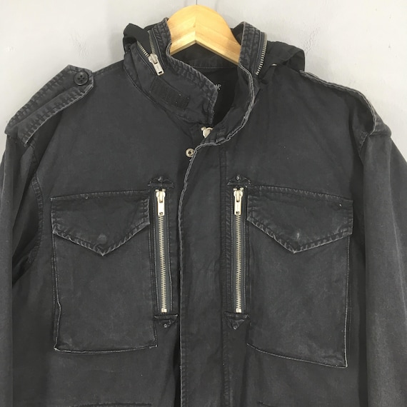 Vintage Y2K Stussy Gear Black M-65 Field Jacket Medium Stussy