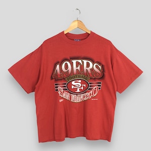 Vintage San Francisco 49ers NFL Rotes Tshirt Großes 90er Jahre San Francisco Rugby SF 49ers American Football Forty Niners 49ers Nfl Tees Größe L