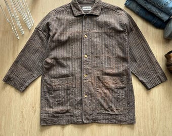Vintage Issey Miyake Plantation Green Wool Jacket Medium Miyake