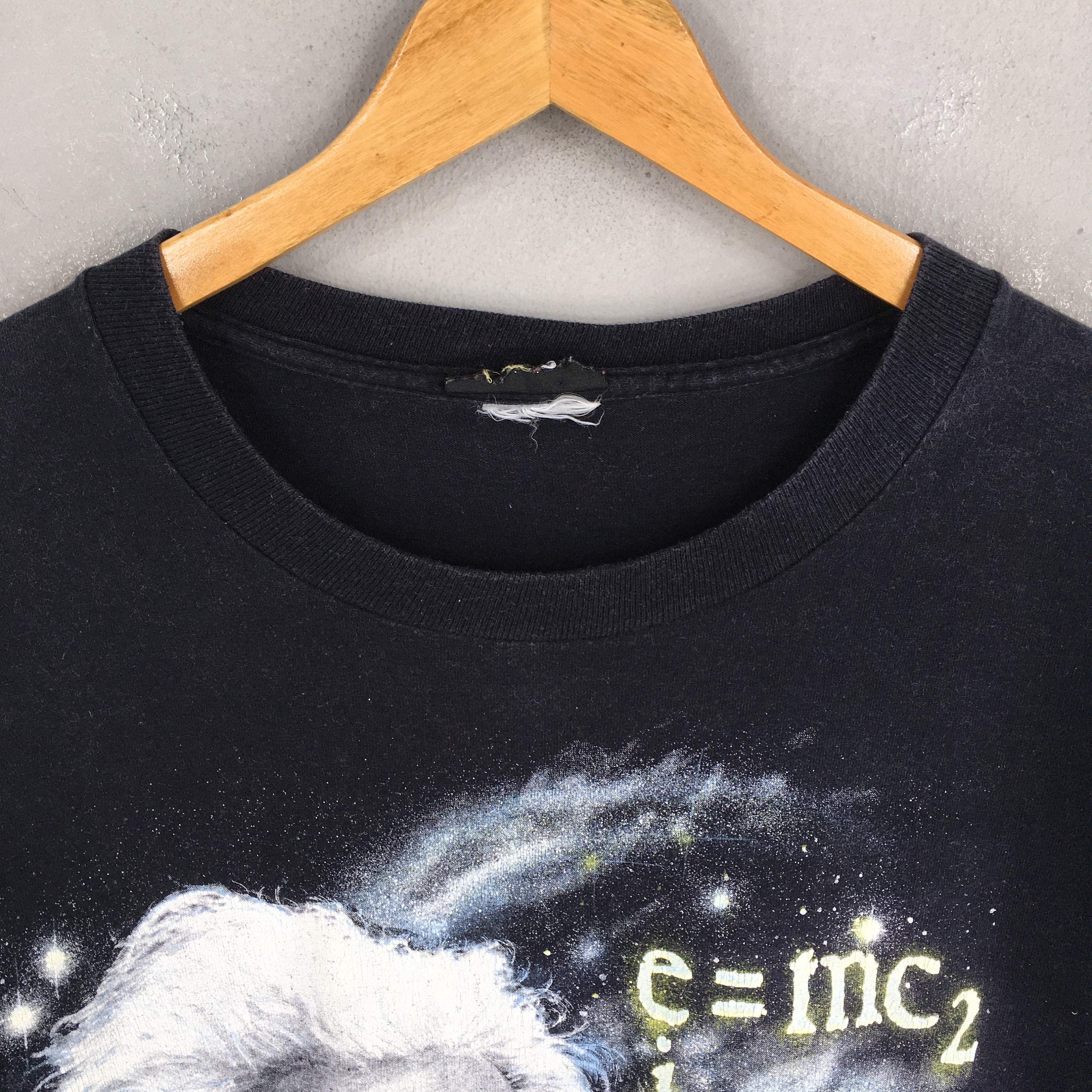 Vintage 90's Albert Einstein Genius Black T Shirt Medium