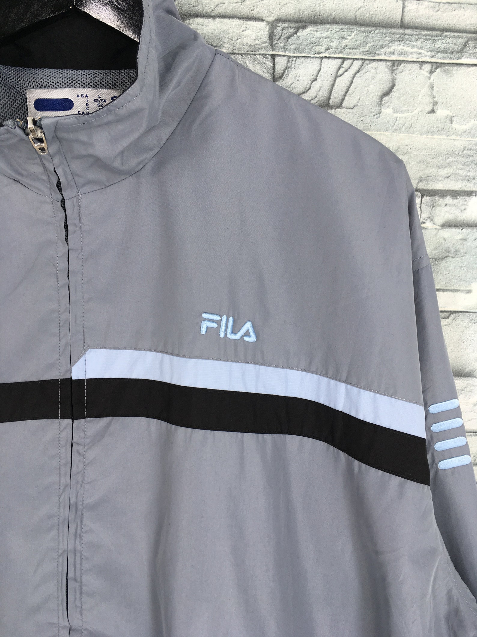 FILA Windbreaker Jacket Mens Large Vintage 90's Fila Etsy