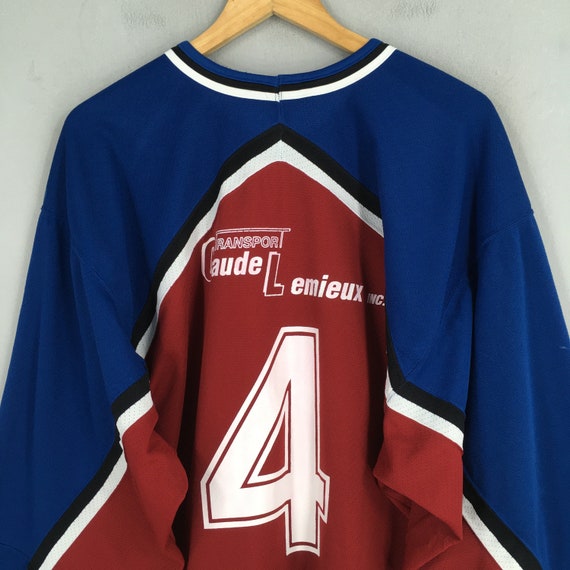 Chemise Vintage Colorado Avalanche NHL - Années 90, Blanche, Taille L Homme
