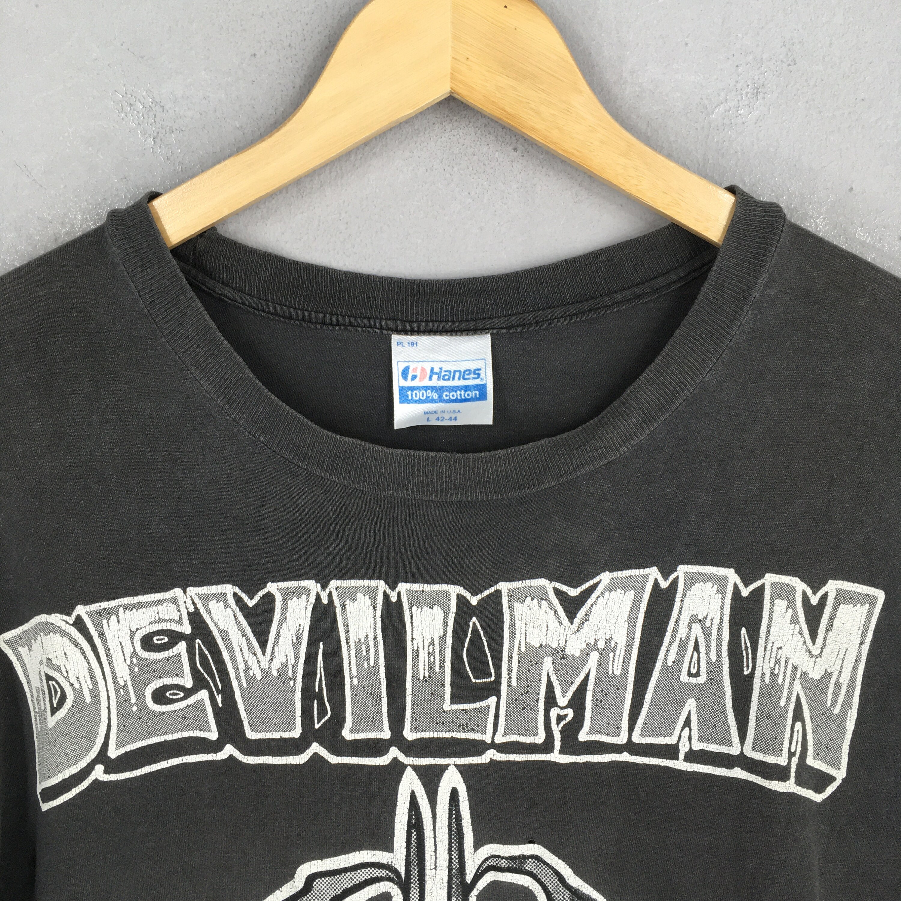 Vintage Devilman Japanese Manga Black T Shirt Large 80's Vintage Devilman Japanese Manga Black T Shirt Large 80's