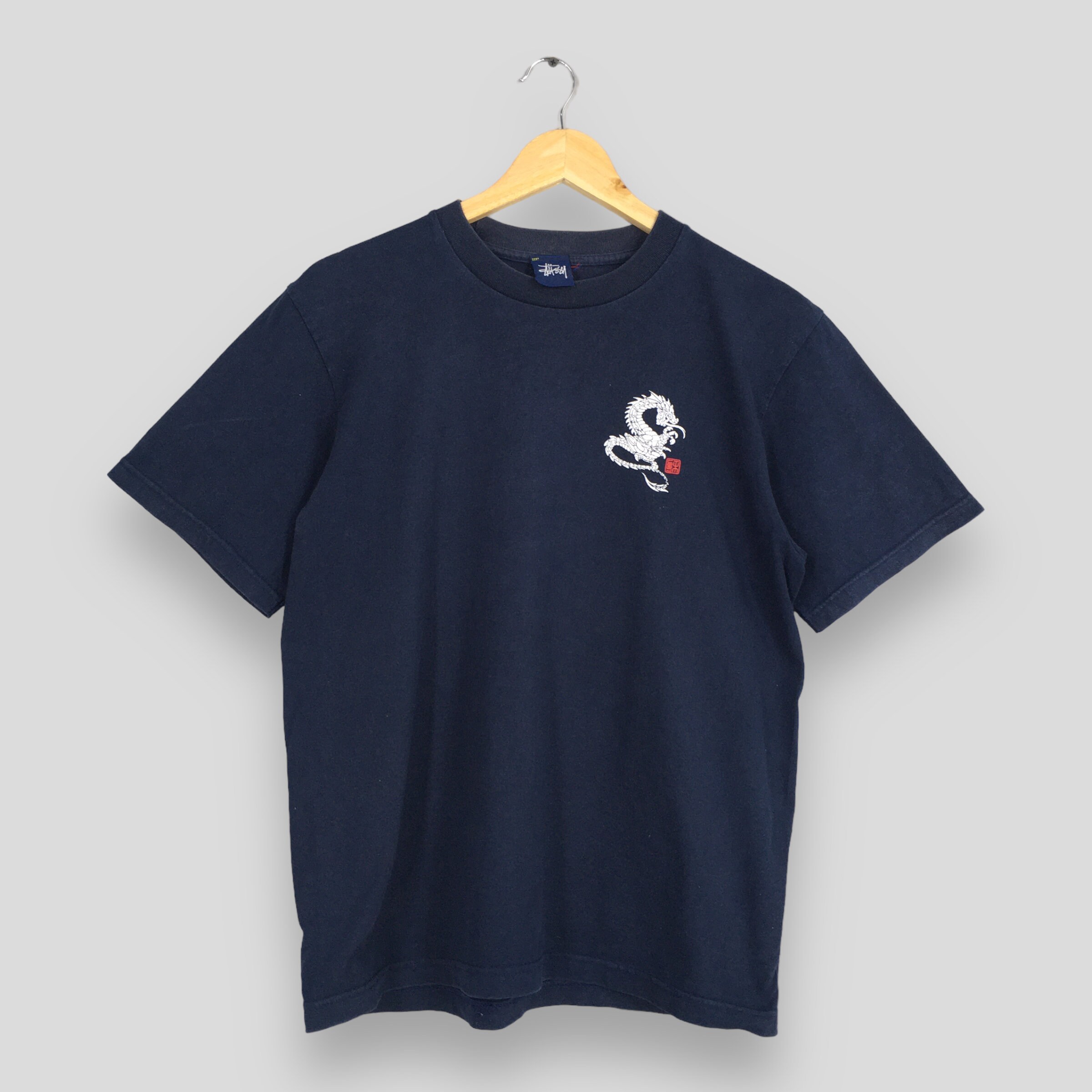 Vintage 80's Stussy Dragon Usa Skater Blue T Shirt Medium Vintage 80's Stussy Dragon Usa Skater Blue T Shirt Medium