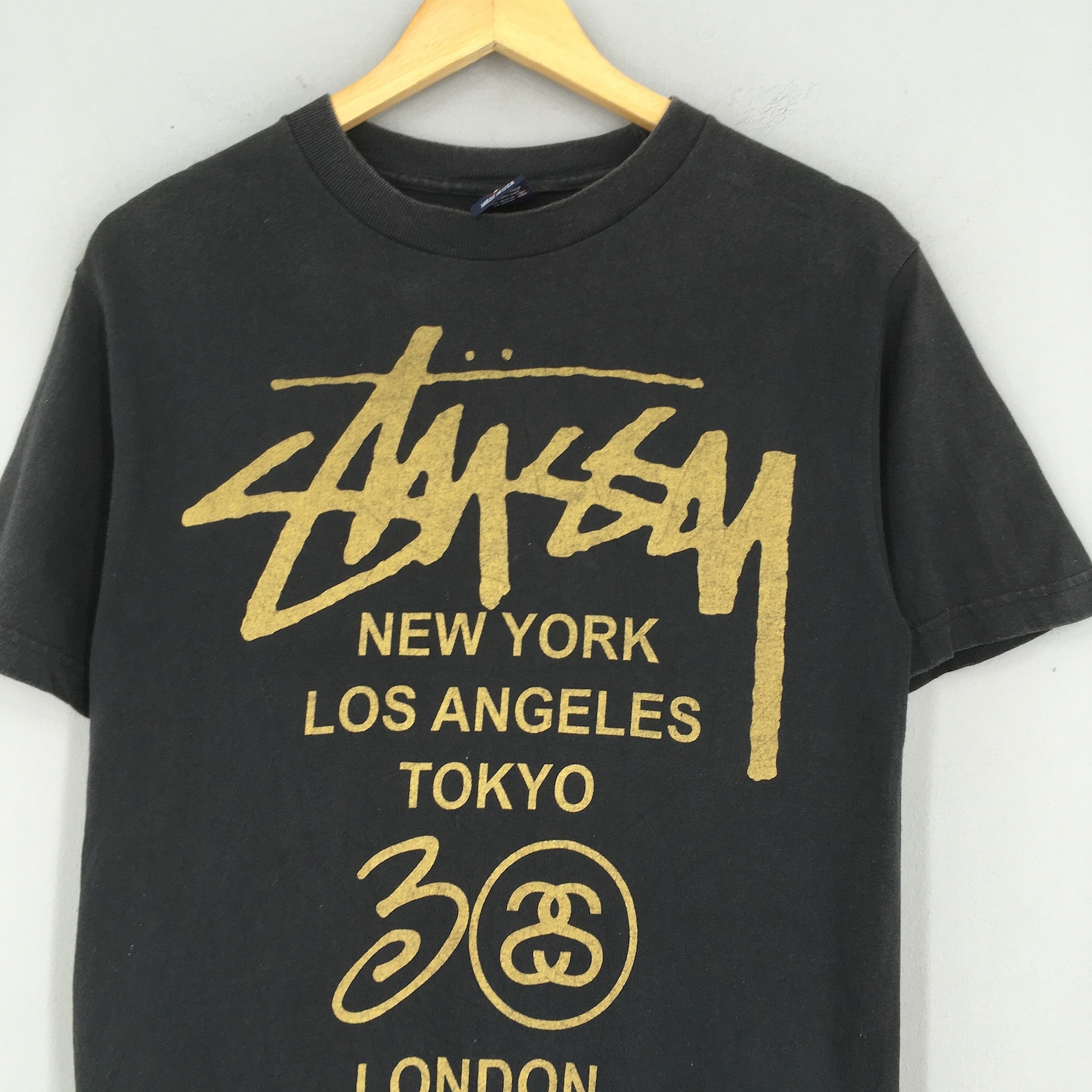 Vintage 90's Stussy Usa New York Tour T shirt Small Stussy Etsy