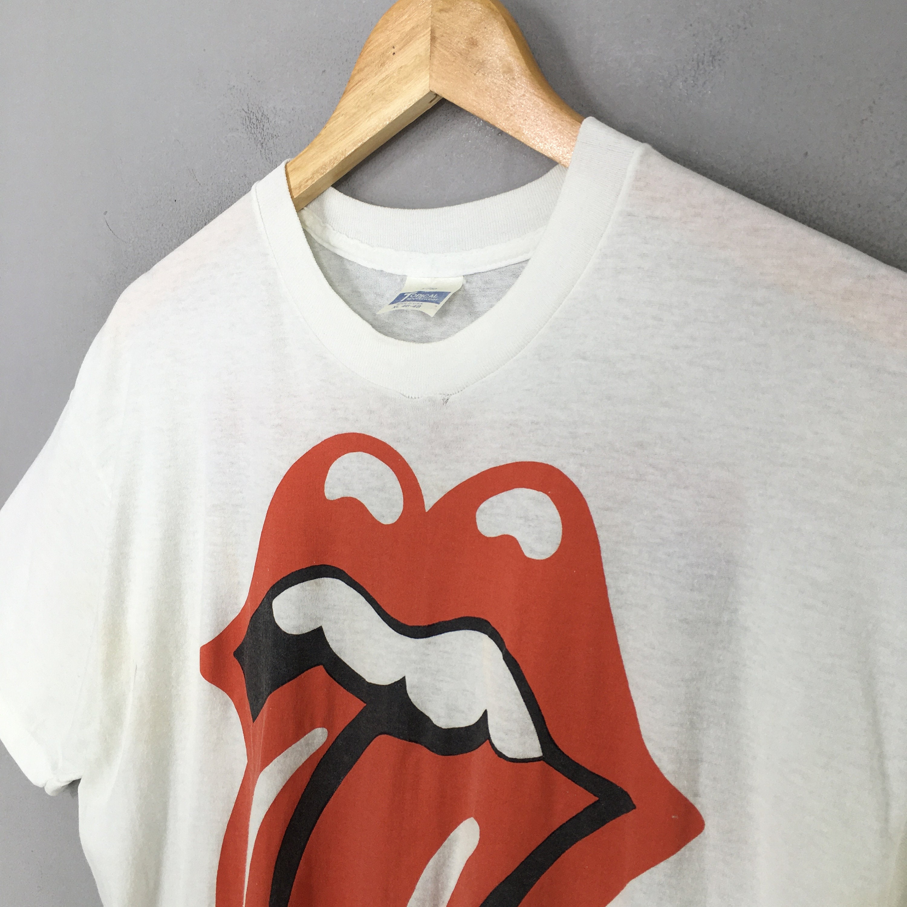 Vintage 1989 the Rolling Stones White T Shirt Xlarge Steel