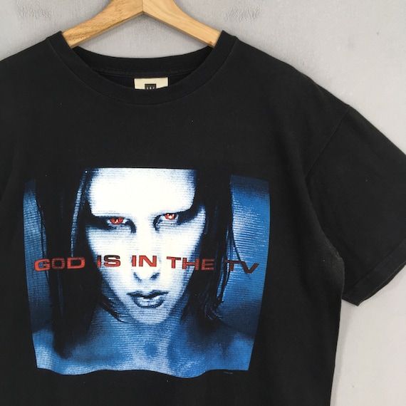 Vintage 1999 Marilyn Manson God is in the TV Tshirt Large Vintage 1999 Marilyn Manson God is in the TV Tshirt Large