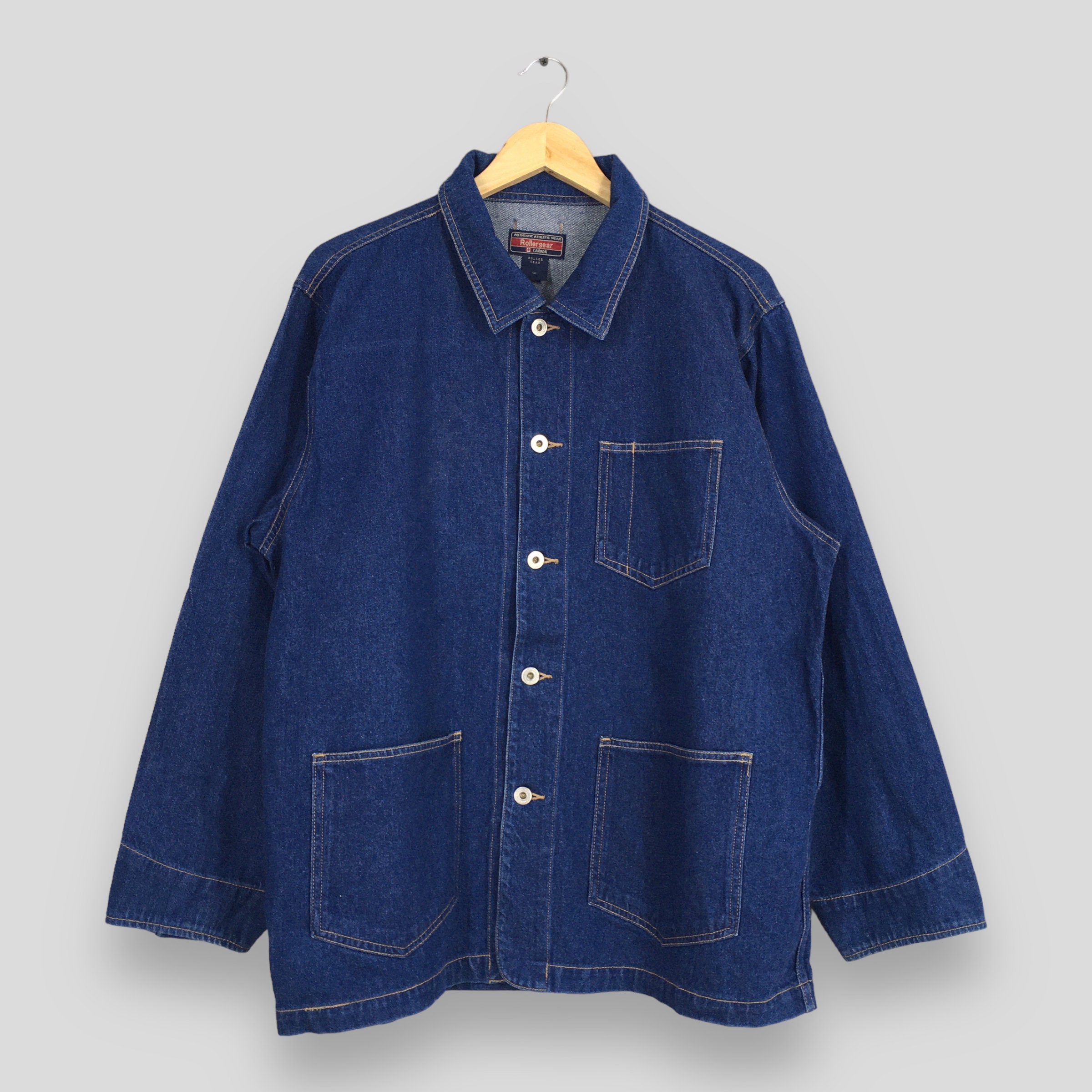 Vintage Rollergear Denim Jacket Medium 1980s Workwear 70s