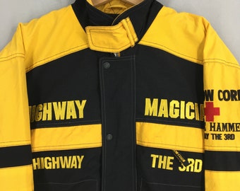 Vintage Yellow Corn Motorsports Sledge Hammer Jacket Large