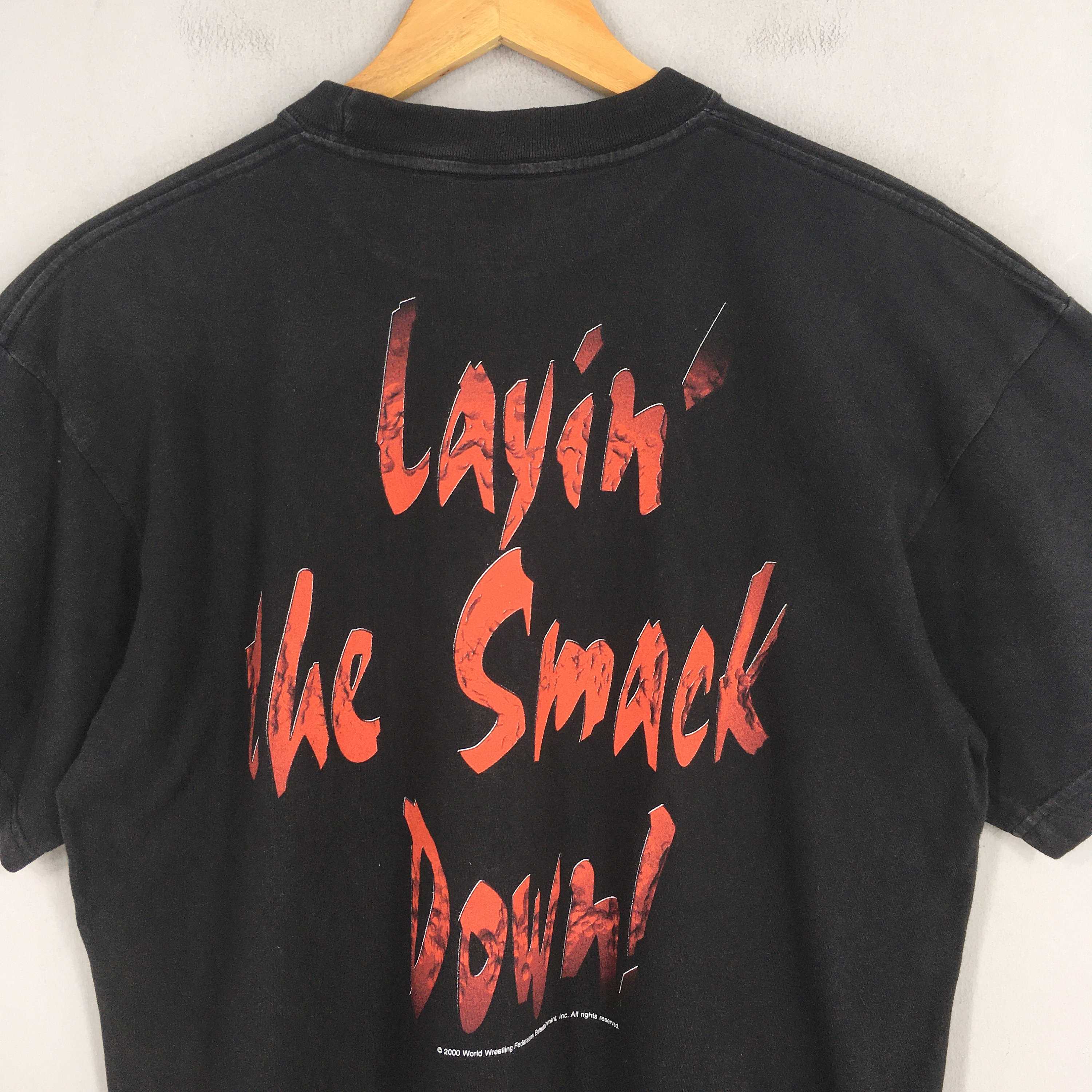ヴィンテージ 90年代 WWE ザ・ロック ドウェイン ブラック Tシャツ M