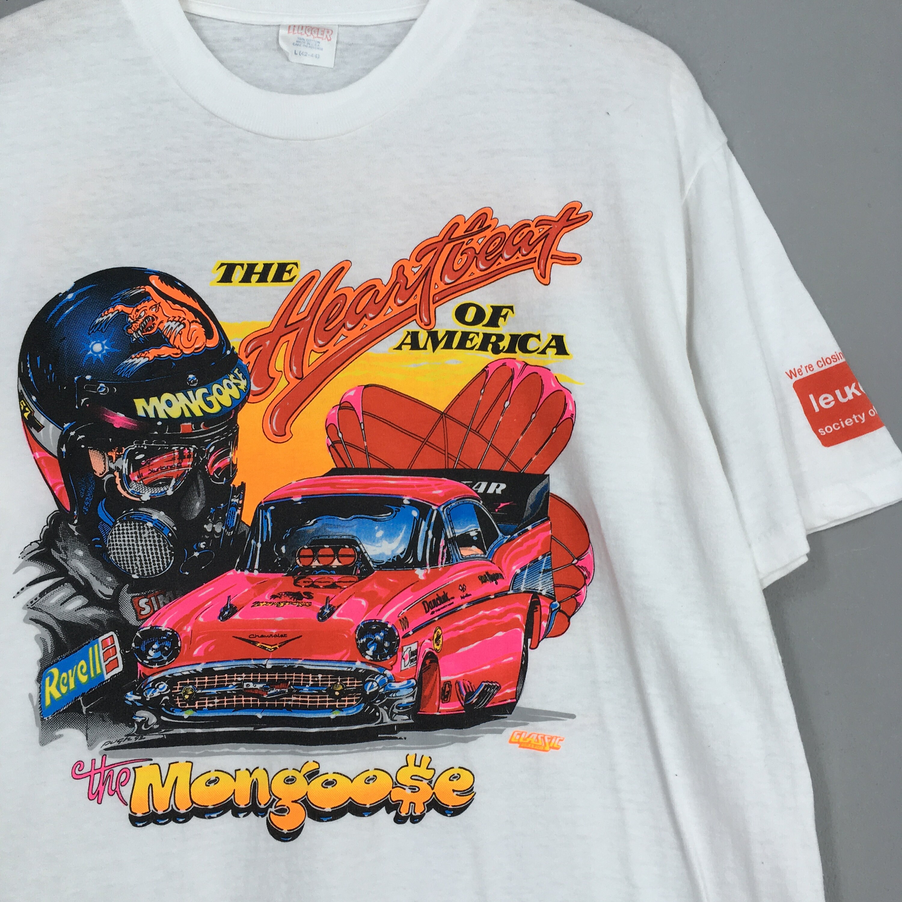 Vintage 90's Tom Mcewen Racer the Mongoose NHRA T Shirt Large Drag