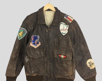 COOPER SADDLERY 80s USA製 A-2 ビッグサイズ44 VINTAGE COOPER SADDLERY USAAF TYPE A-2 FLIGHT LEATHER JACKET