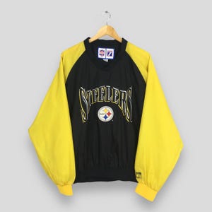 Vintage Pittsburgh Steelers NFL Football Pullover Large American Football Pittsburgh Steelers Embroidery Windbreaker Steelers Jacket Size L