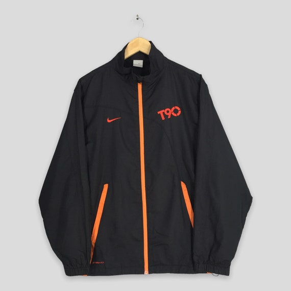 Vintage 90's Nike Swoosh T90 Black Training Jacket Xlarge Vintage 90's Nike Swoosh T90 Black Training Jacket Xlarge