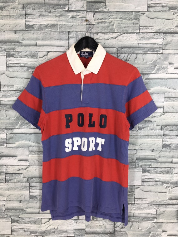 POLO Ralph Lauren Polo Stripes Shirt Medium Vintage 90's | Etsy
