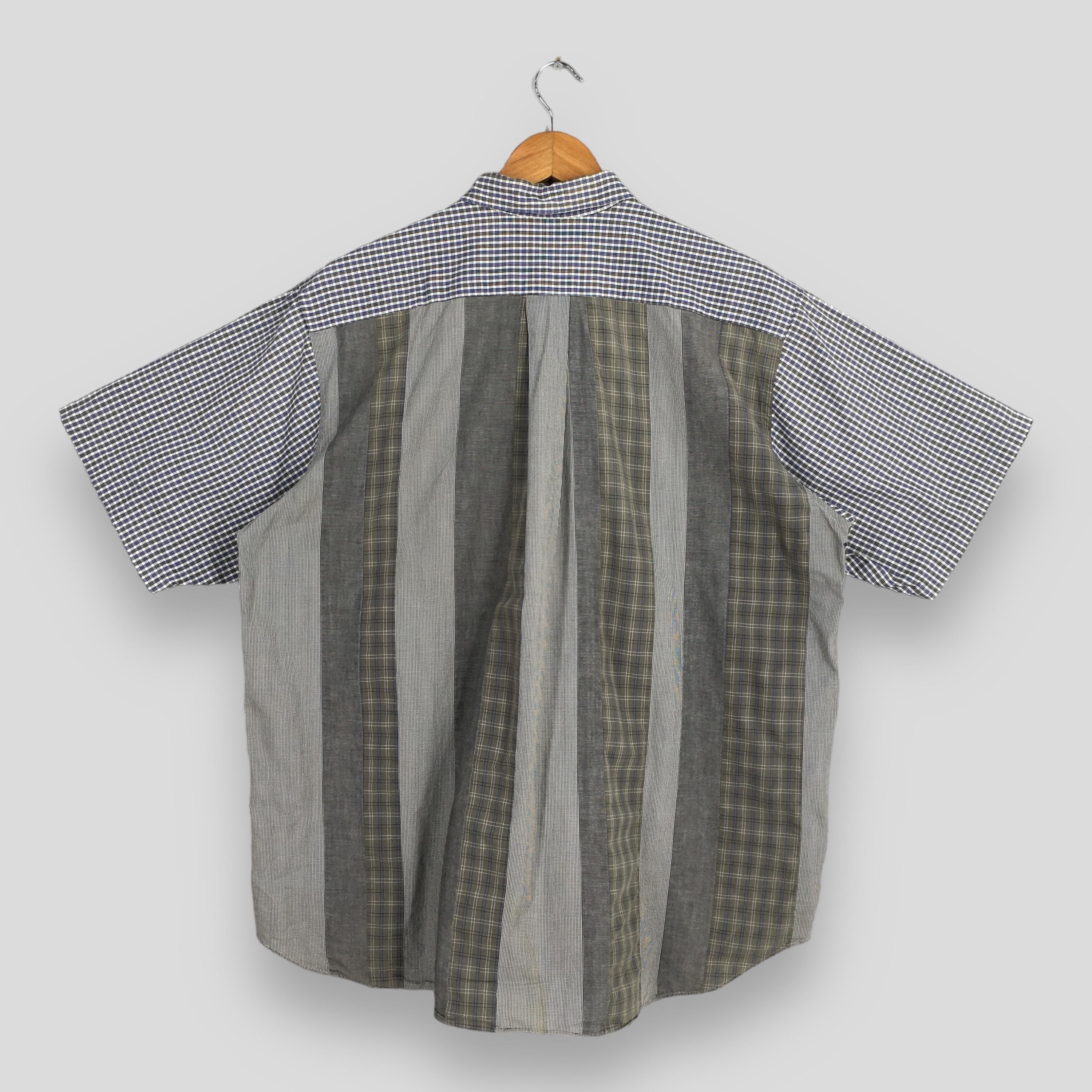 ヴィンテージ コム デ ギャルソン オム ブルー チェック シャツ XL