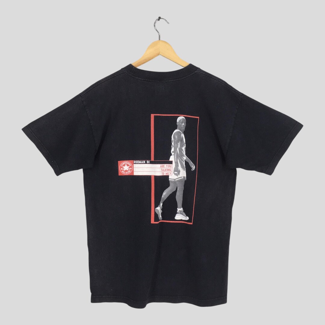 Vintage Converse Dennis Rodman 91 Black T Shirt Large
