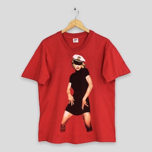 Vintage 1980&#39;s Madonna Rock Blond Ambition Tour Tshirt Large Madonna Queen Of Pop The Girlie Show Blond Ambition Boy Toy Pop Tee Size L