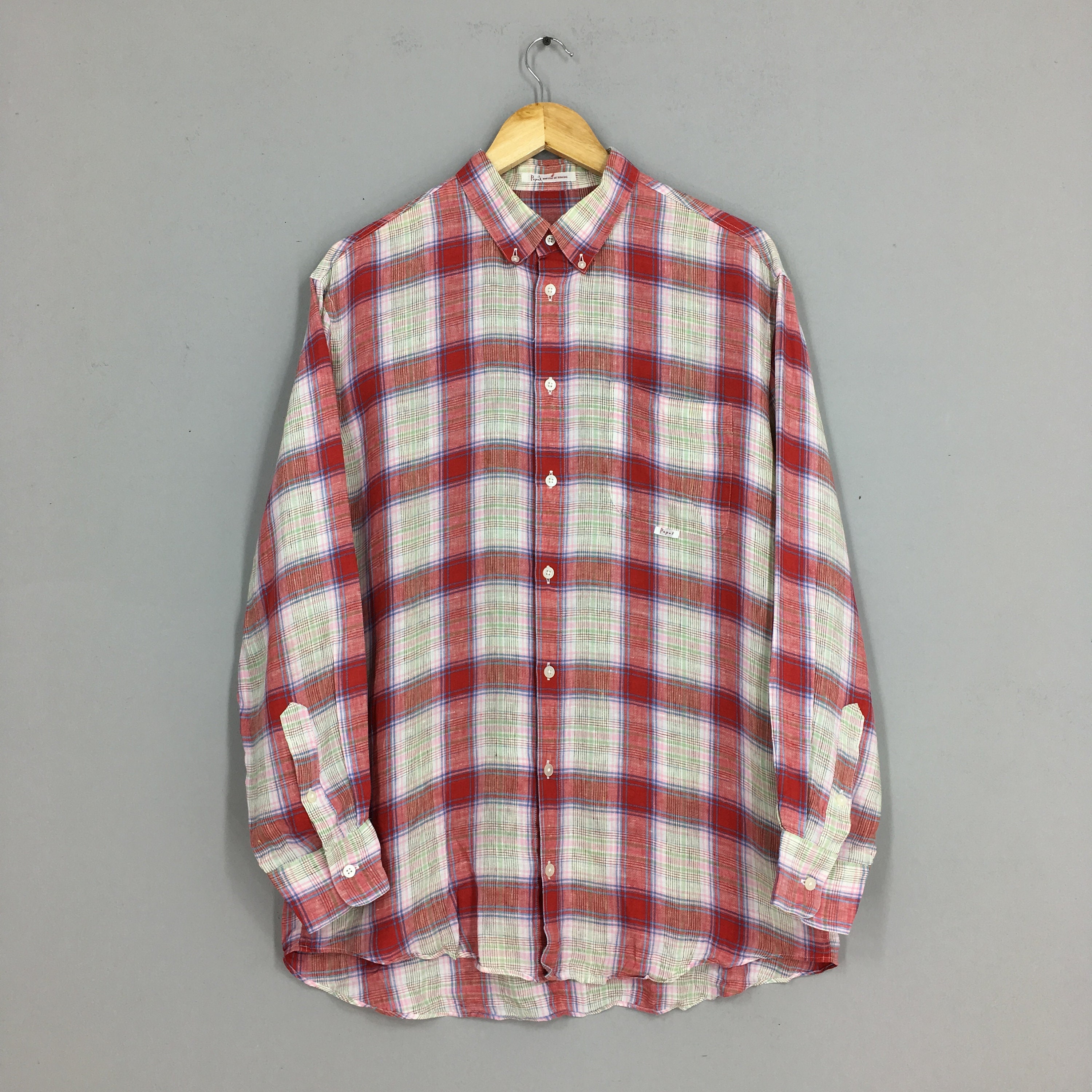 Vintage Papas Maniere De Heming Checked Flannel Shirt Medium - Etsy