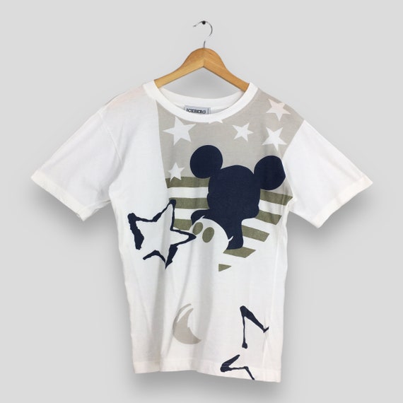Vintage Iceberg Italy Mickey Mouse Cartoon White T Shirt