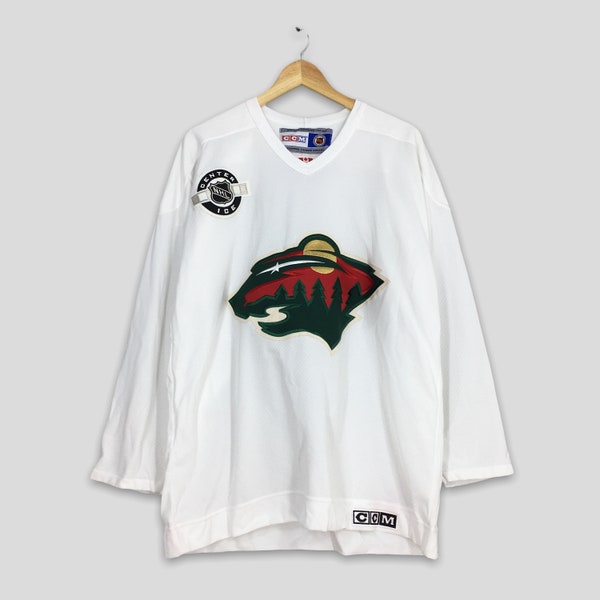 Vintage Minnesota Wild Jersey NHL Ice Hockey Large 1990's Nhl Sportswear Ice Hockey Team Minnesota Wild CCM Jersey Ice Hockey Size L