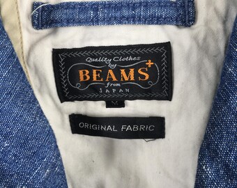 Vintage Beams Japan Usn Shawl Collar Indigo Blue Button Jacket