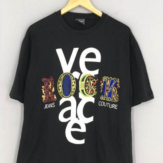 Vintage 90's Gianni Versace Rock Tshirt Medium Ve… - image 2