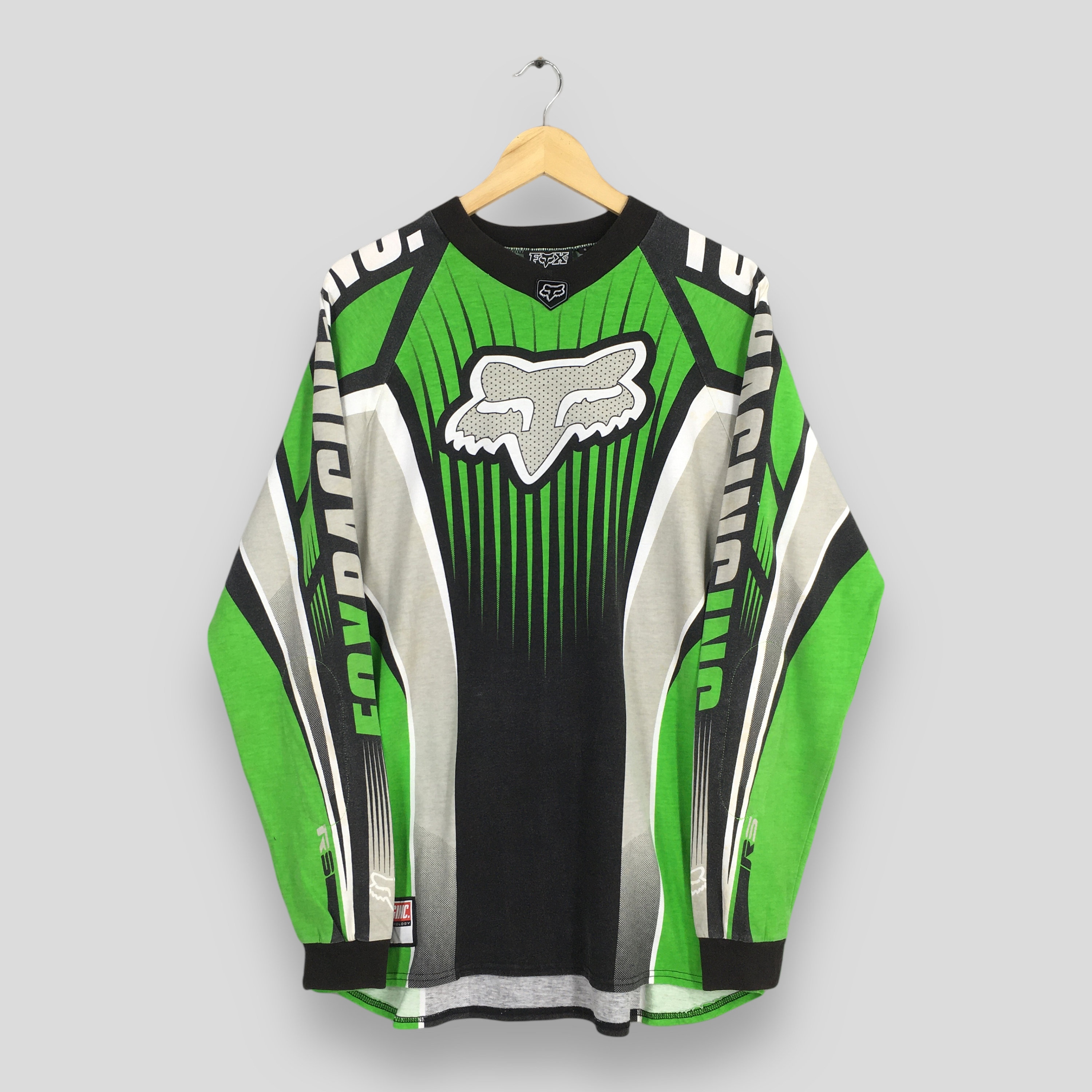 Vintage 90's Fox Racing Team Motocross Green Jersey Small Vintage 90's Fox Racing Team Motocross Green Jersey Small