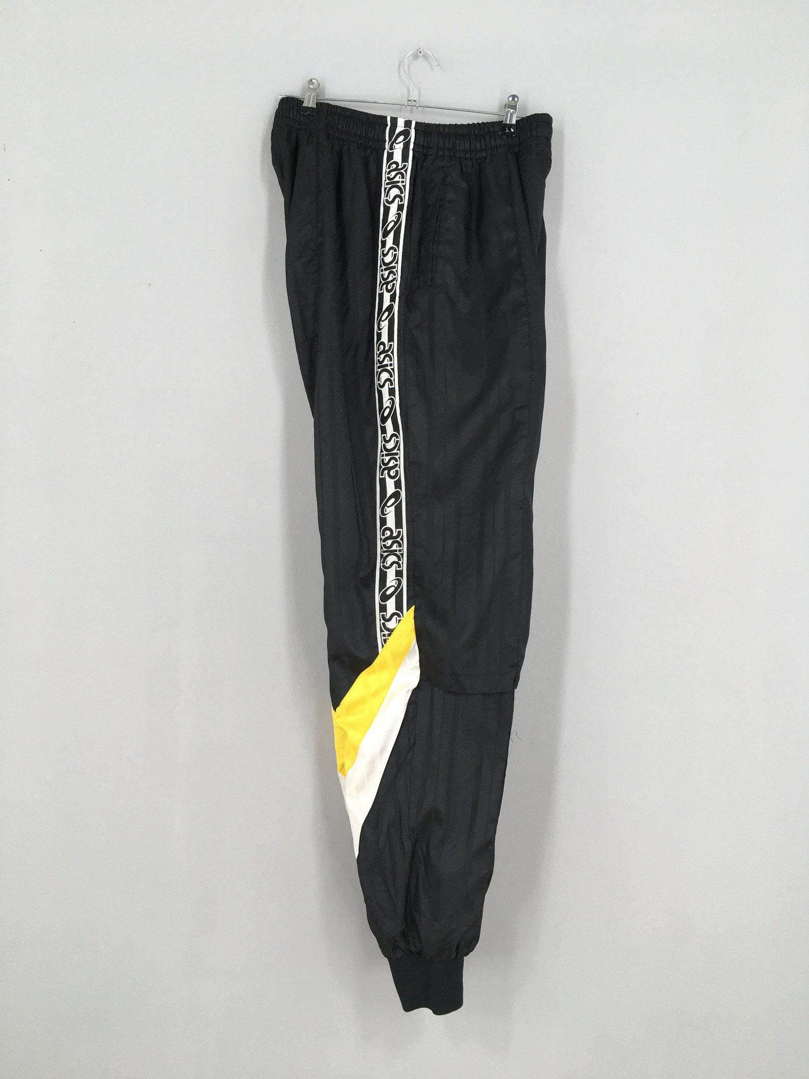 Vintage Asics Training Pants Black Unisex Drawstring Pants | Etsy