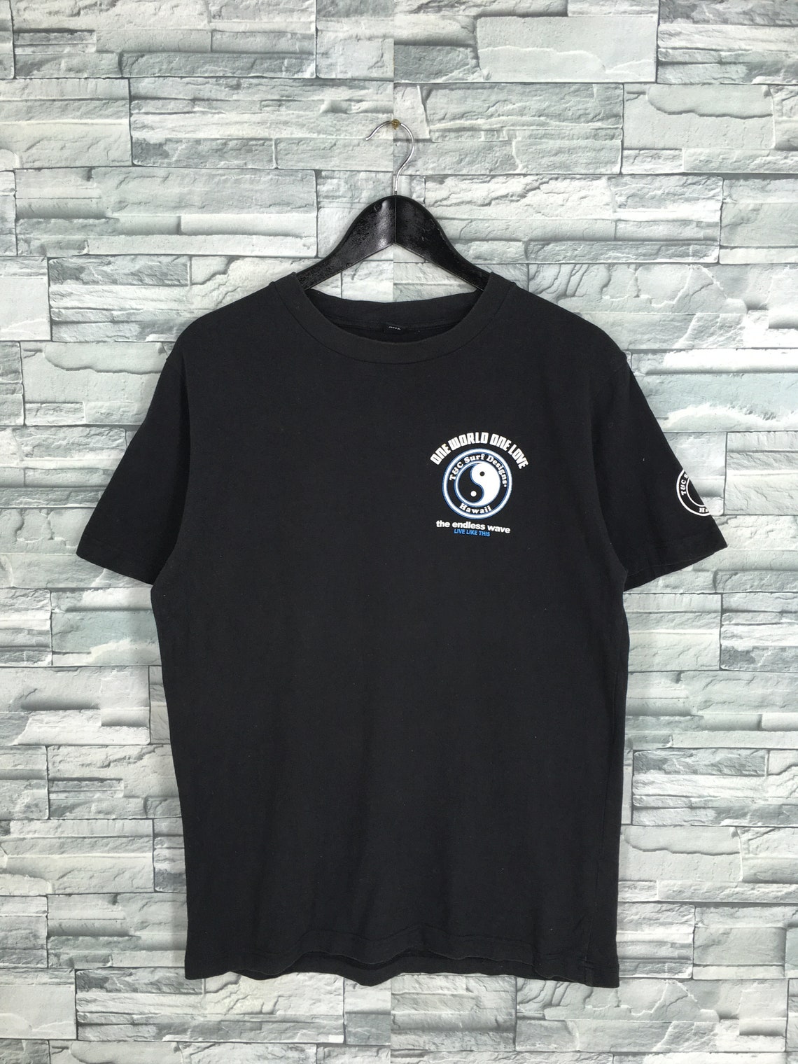 Vintage 90's T&C Surf Designs T shirt Black Large Hawaii | Etsy