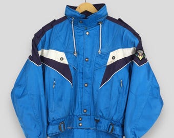 ヴィンテージ 1990 年代 ELLESSE ブルドッグ スキー ジャケット L