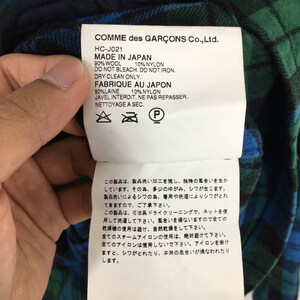 AD2001 Comme Des Garcons Homme Karierter Wollmantel Medium Comme Des Garcons Tartan Kariert Designer Comme Des Garcons Button Blazer Jacke M Bild 9