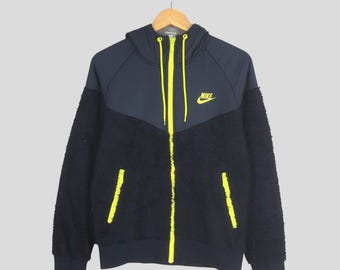Vintage 90s Nike Acg Fleece Polartec Hoodie Sweatshirt Large Nike Swoosh Deep Pile Fleece Sweater Nike Air Sportswear Zipper Jacket Size L