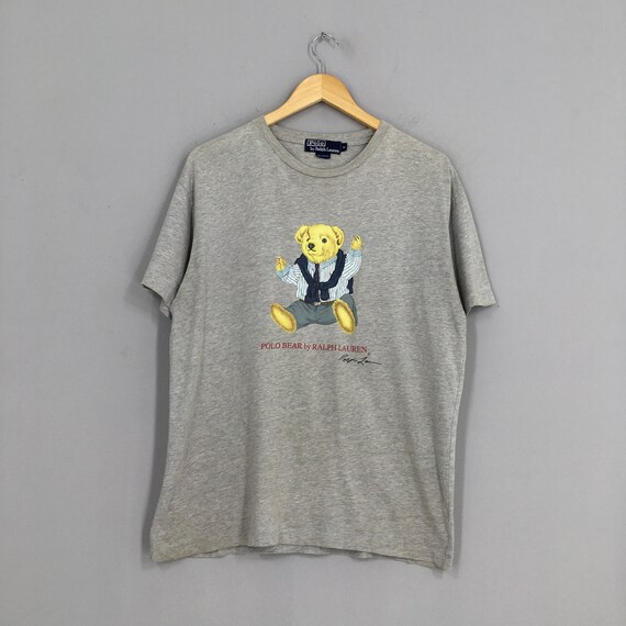 Buy Polo Bear Ralph Lauren Shirt Medium Gray Vintage 90's Hip Online in  India - Etsy