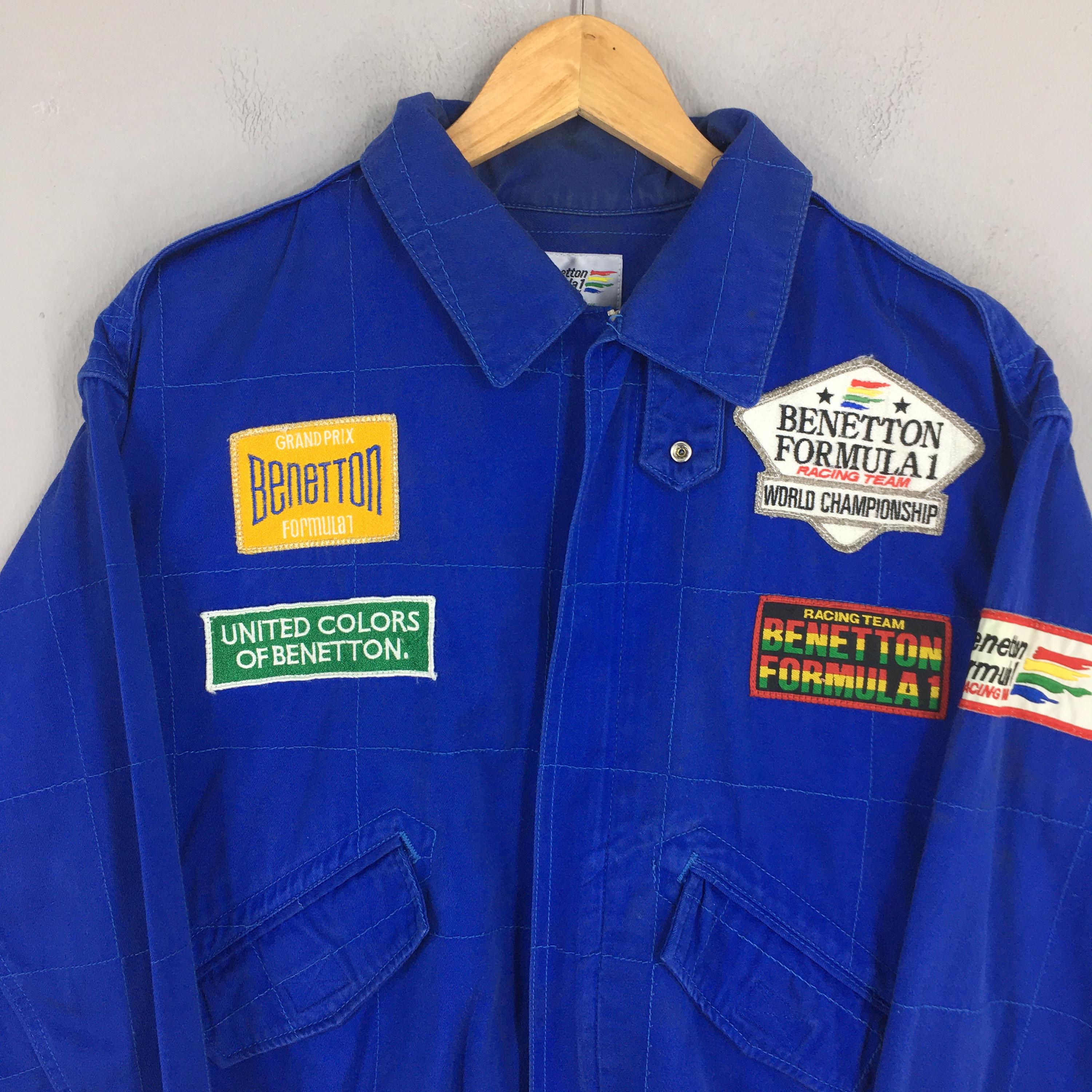 Vintage 90s Benetton Formula 1 Multicolor Jacket Large F1 Grand