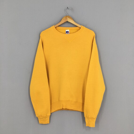 yellow plain sweatshirt