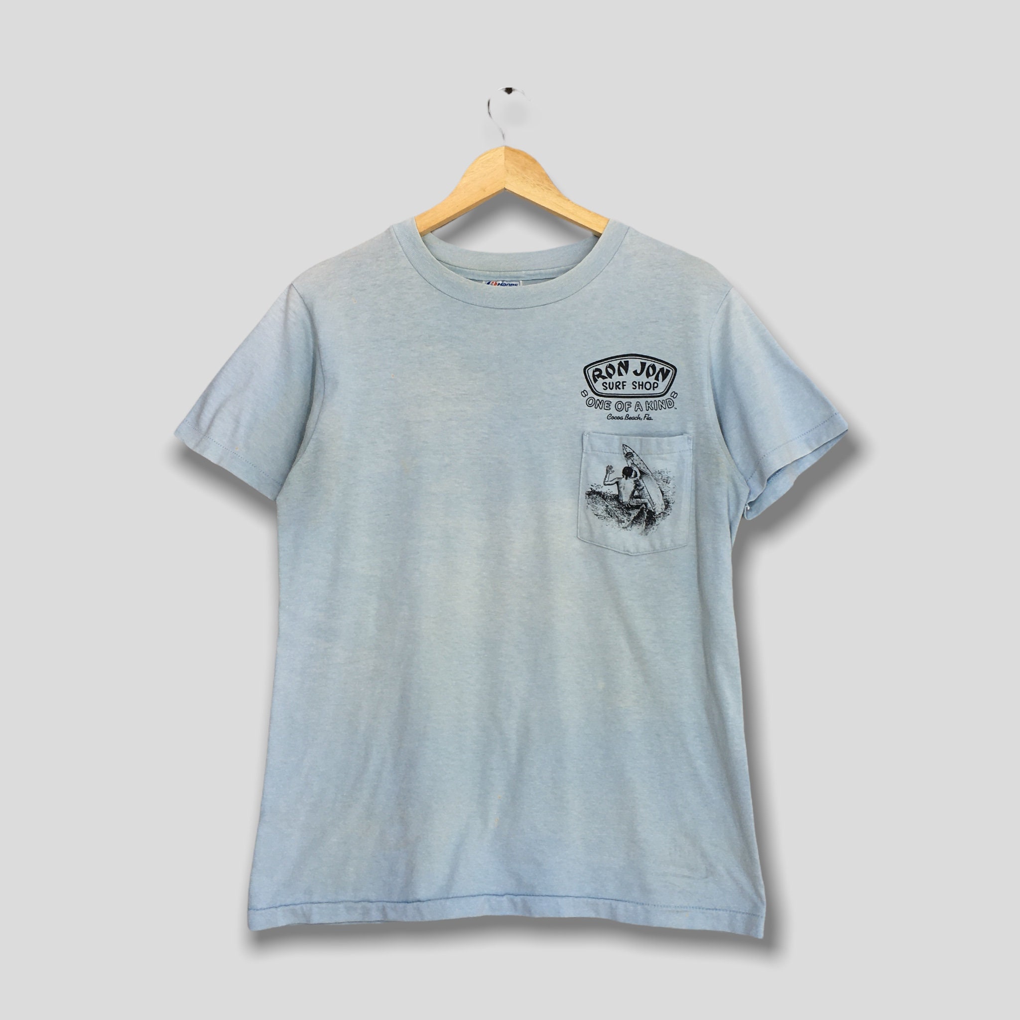 Vintage 1980s Ron Jon Surf Shop Surfing Tshirt Medium Hawaiian Ron 
